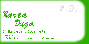 marta duga business card