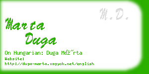 marta duga business card